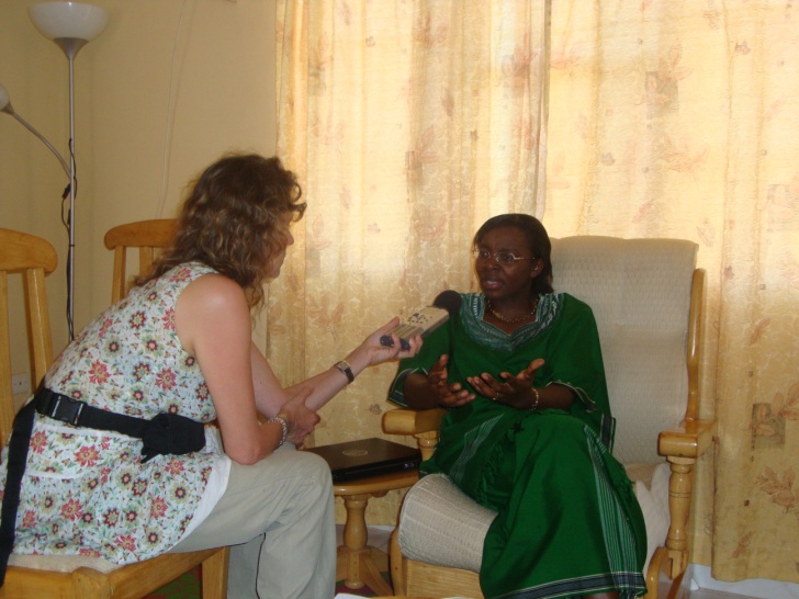 Umuhoza n'umunyamakuru wa RTBF